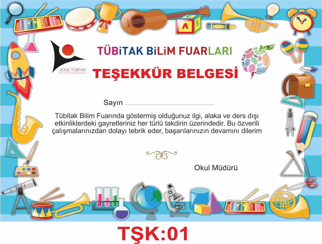 Teşekkür Belgesi 01
