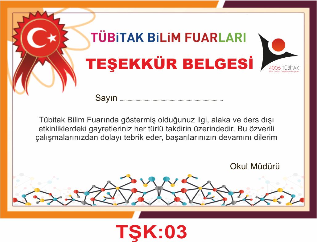 Teşekkür Belgesi 03